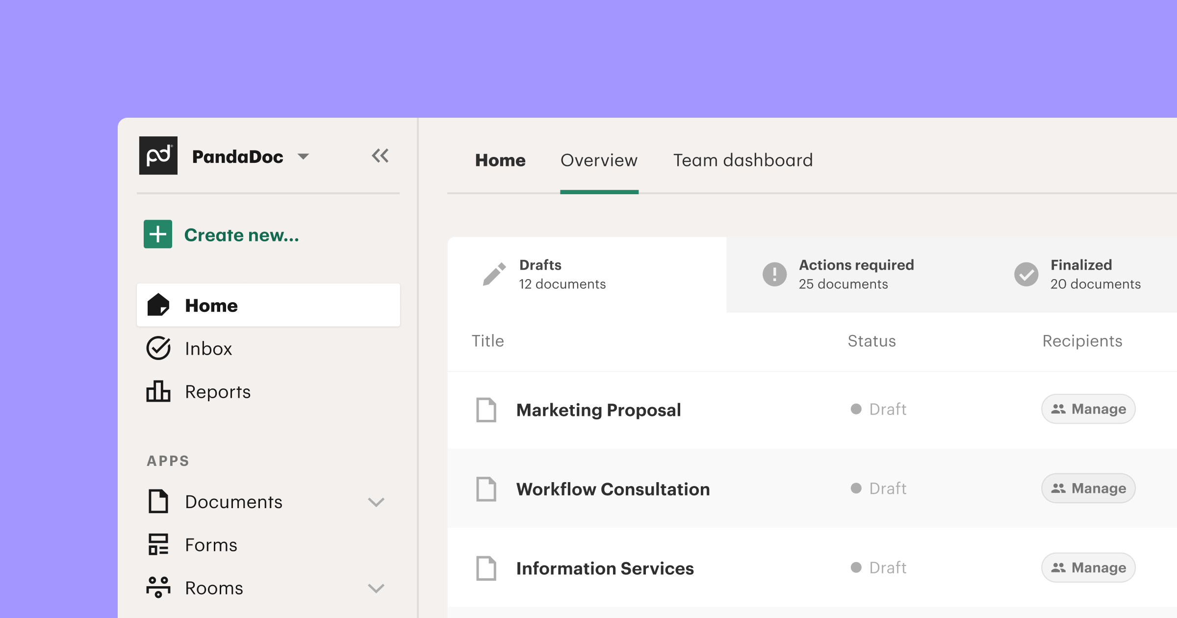 PandaDoc proposal and document editor